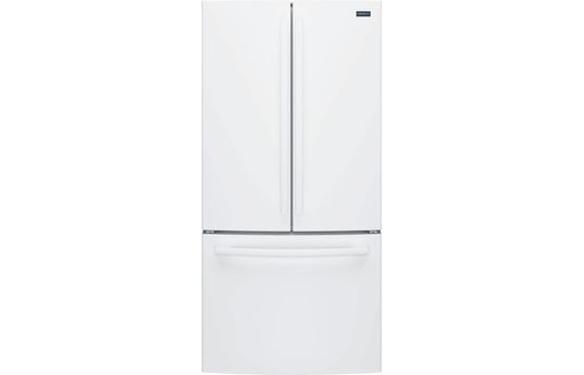 image of an affordable white double door refrigerator